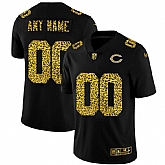 Nike Chicago Bears Customized Men's Leopard Print Fashion Vapor Limited Jersey Black